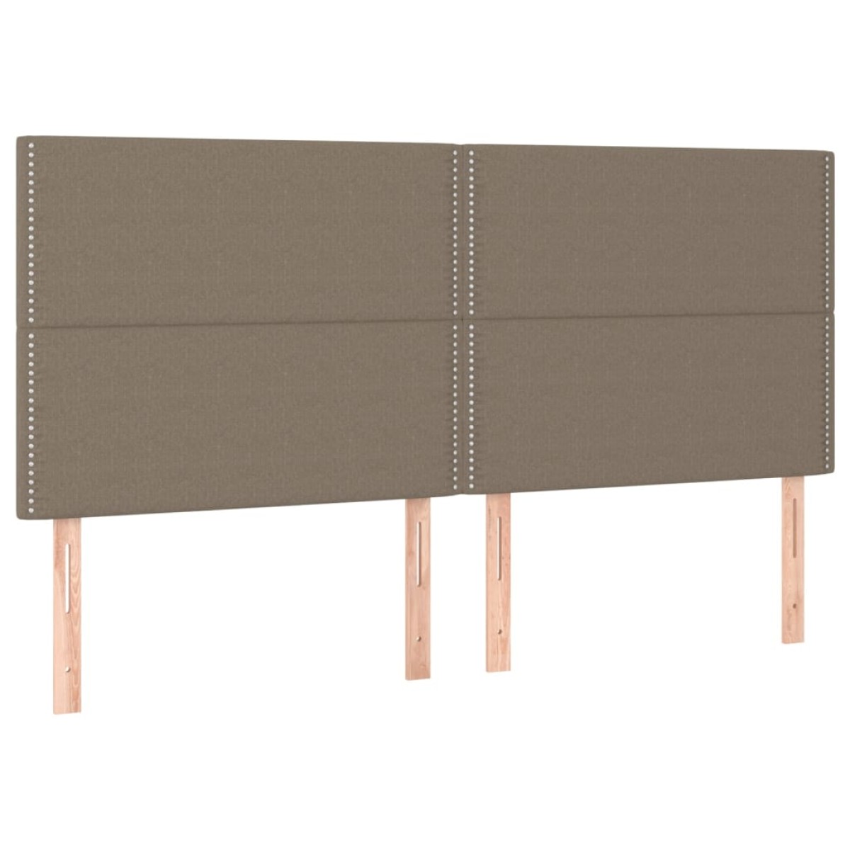 vidaXL Κρεβάτι Boxspring με Στρώμα & LED Taupe 180x200 εκ. Υφασμάτινο
