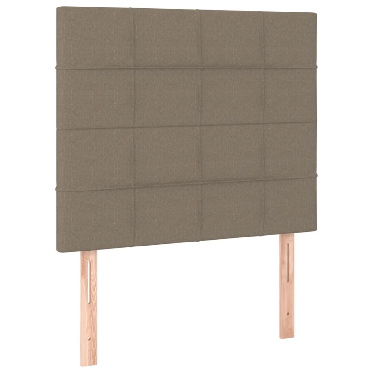 vidaXL Κρεβάτι Boxspring με Στρώμα & LED Taupe 100x200 εκ. Υφασμάτινο