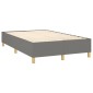 vidaXL Κρεβάτι Boxspring με Στρώμα & LED Σκ.Γκρι 120x200 εκ Υφασμάτινο