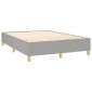 vidaXL Κρεβάτι Boxspring με Στρώμα & LED Αν.Γκρι 140x190εκ. Υφασμάτινο