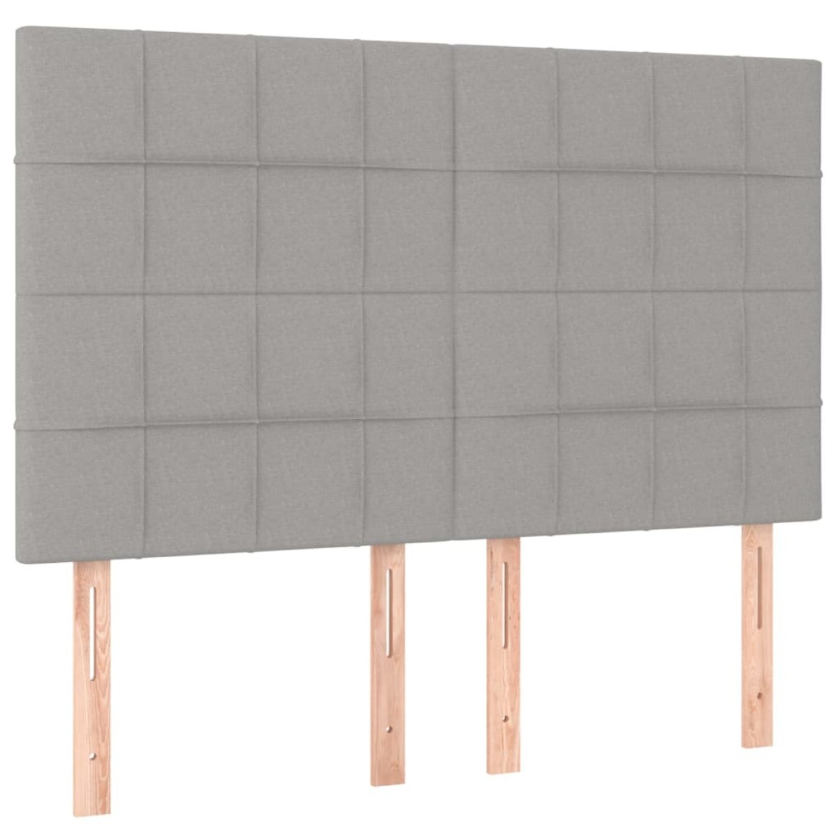 vidaXL Κρεβάτι Boxspring με Στρώμα & LED Αν.Γκρι 140x190εκ. Υφασμάτινο