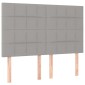 vidaXL Κρεβάτι Boxspring με Στρώμα & LED Αν.Γκρι 140x190εκ. Υφασμάτινο