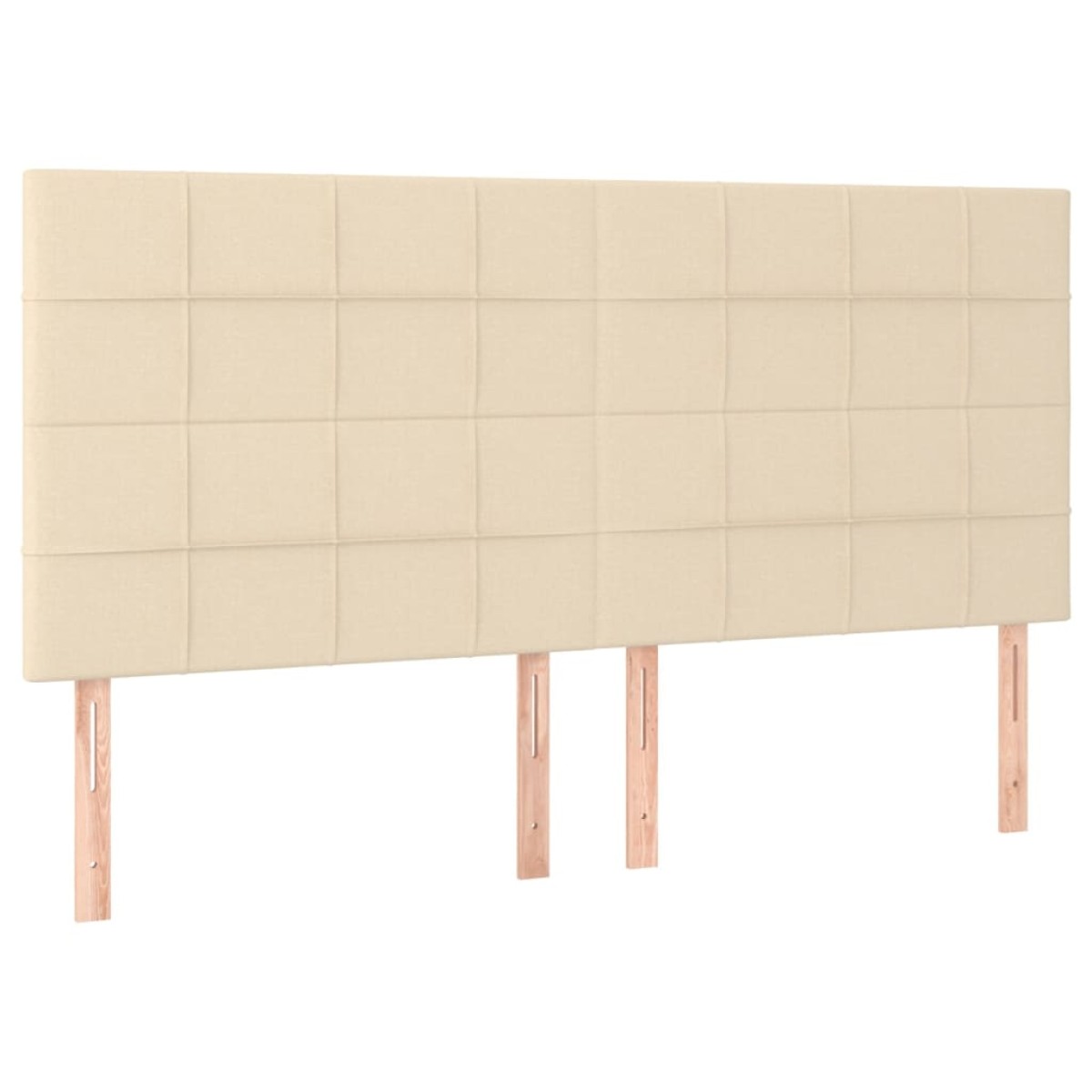 vidaXL Κρεβάτι Boxspring με Στρώμα & LED Κρεμ 180x200 εκ. Υφασμάτινο