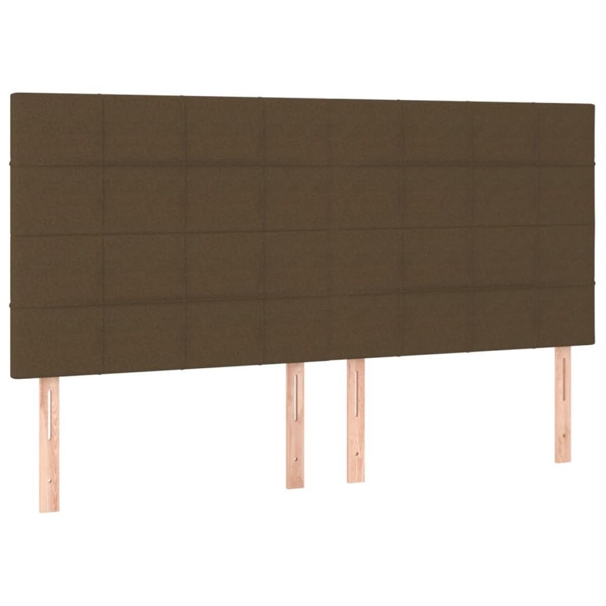 vidaXL Κρεβάτι Boxspring με Στρώμα & LED Σκ.Καφέ 200x200εκ. Υφασμάτινο