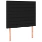 vidaXL Κρεβάτι Boxspring με Στρώμα & LED Μαύρο 90x190 εκ. Υφασμάτινο