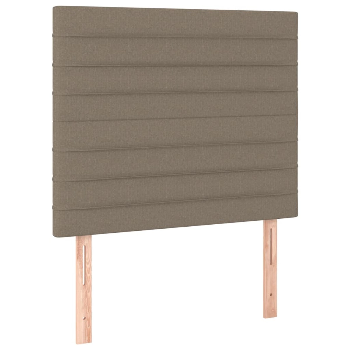 vidaXL Κρεβάτι Boxspring με Στρώμα & LED Taupe 90x190 εκ. Υφασμάτινο