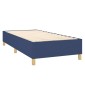 vidaXL Κρεβάτι Boxspring με Στρώμα & LED Μπλε 100x200 εκ. Υφασμάτινο