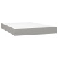 vidaXL Κρεβάτι Boxspring με Στρώμα & LED Αν.Γκρι 120x200 εκ Υφασμάτινο