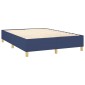 vidaXL Κρεβάτι Boxspring με Στρώμα & LED Μπλε 140x200 εκ. Υφασμάτινο