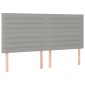 vidaXL Κρεβάτι Boxspring με Στρώμα & LED Αν.Γκρι 180x200εκ. Υφασμάτινο
