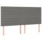vidaXL Κρεβάτι Boxspring με Στρώμα & LED Σκ.Γκρι 180x200 εκ Υφασμάτινο