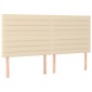 vidaXL Κρεβάτι Boxspring με Στρώμα & LED Κρεμ 180x200 εκ. Υφασμάτινο
