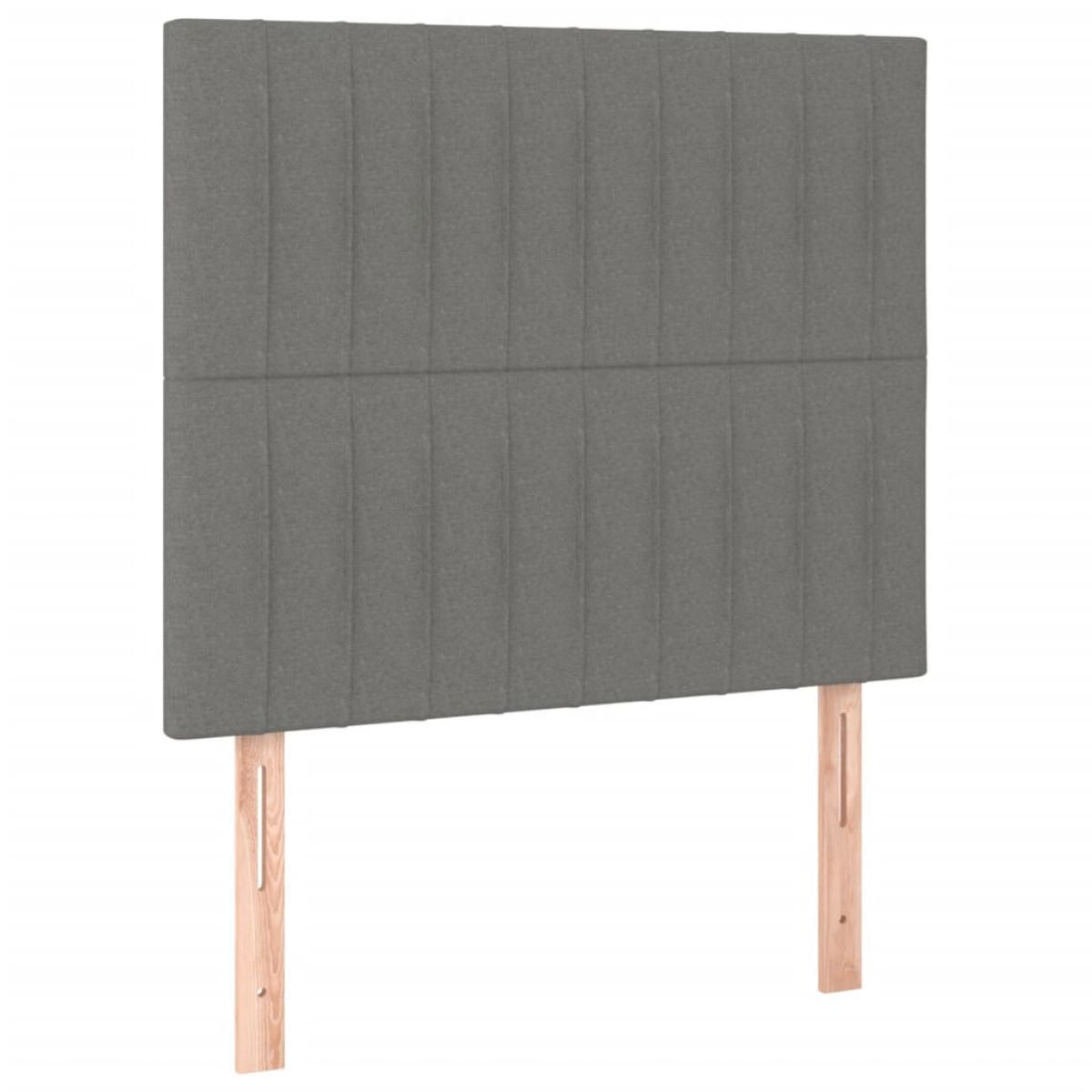 vidaXL Κρεβάτι Boxspring με Στρώμα & LED Σκ.Γκρι 80x200 εκ. Υφασμάτινο