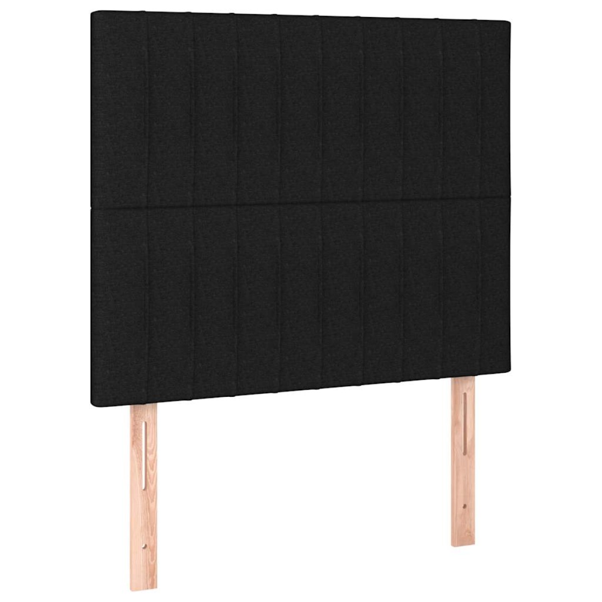 vidaXL Κρεβάτι Boxspring με Στρώμα & LED Μαύρο 80x200 εκ. Υφασμάτινο