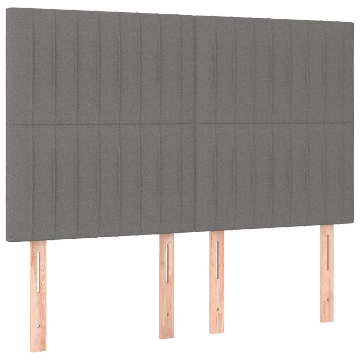 vidaXL Κρεβάτι Boxspring με Στρώμα & LED Σκ.Γκρι 140x190εκ. Υφασμάτινο