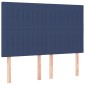 vidaXL Κρεβάτι Boxspring με Στρώμα & LED Μπλε 140x190 εκ. Υφασμάτινο