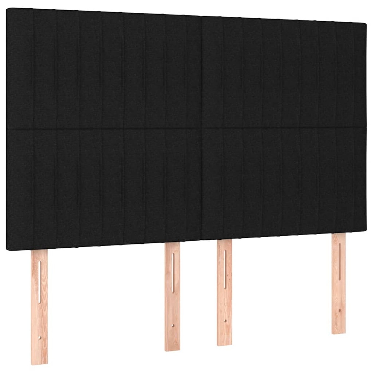 vidaXL Κρεβάτι Boxspring με Στρώμα & LED Μαύρο 140x200 εκ. Υφασμάτινο