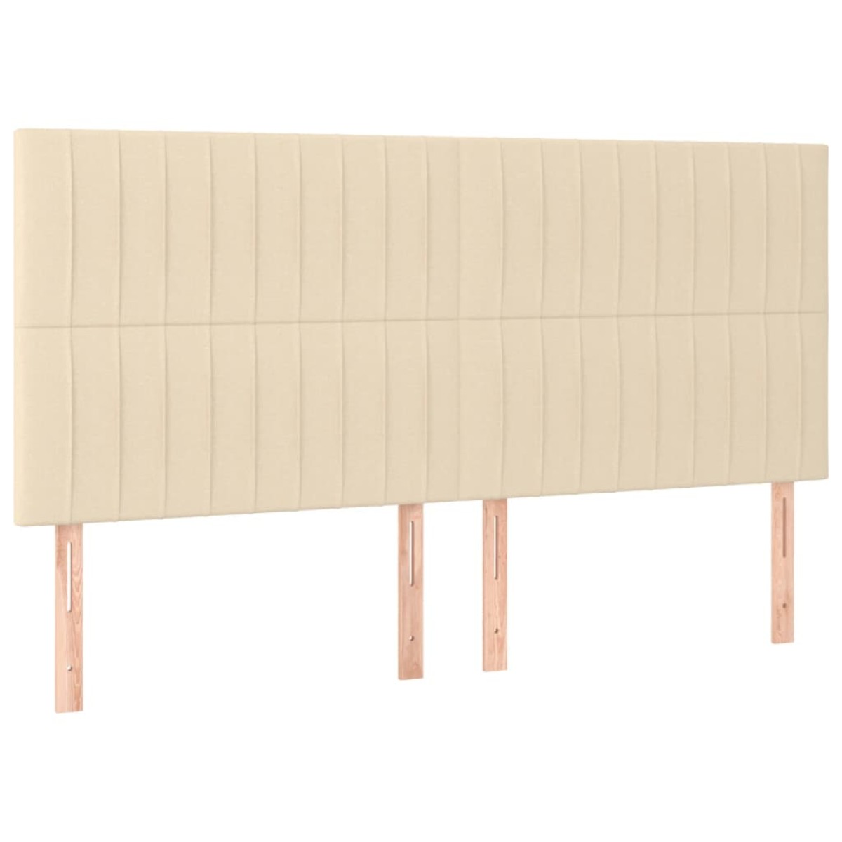vidaXL Κρεβάτι Boxspring με Στρώμα & LED Κρεμ 160x200 εκ. Υφασμάτινο