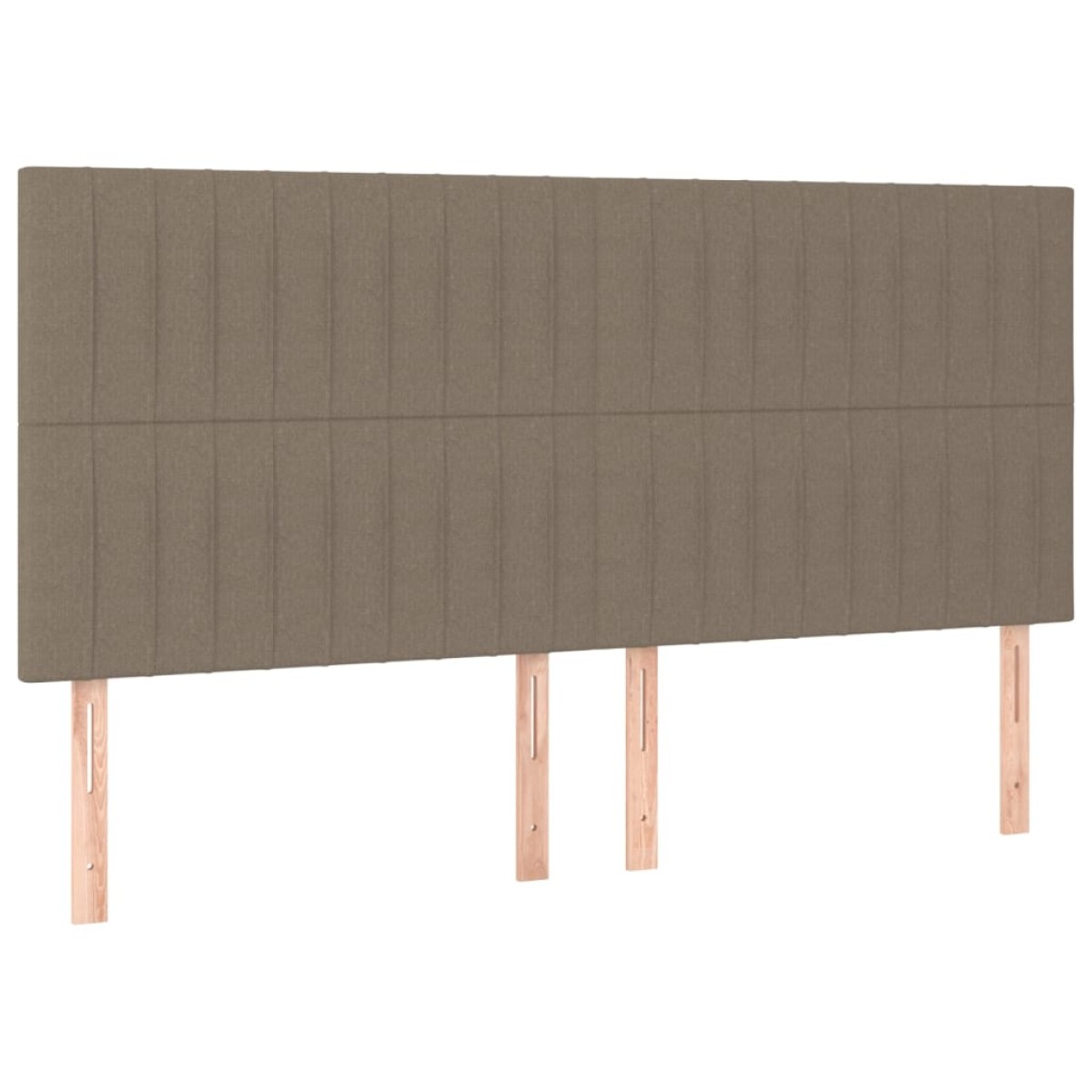 vidaXL Κρεβάτι Boxspring με Στρώμα & LED Taupe 200x200 εκ. Υφασμάτινο