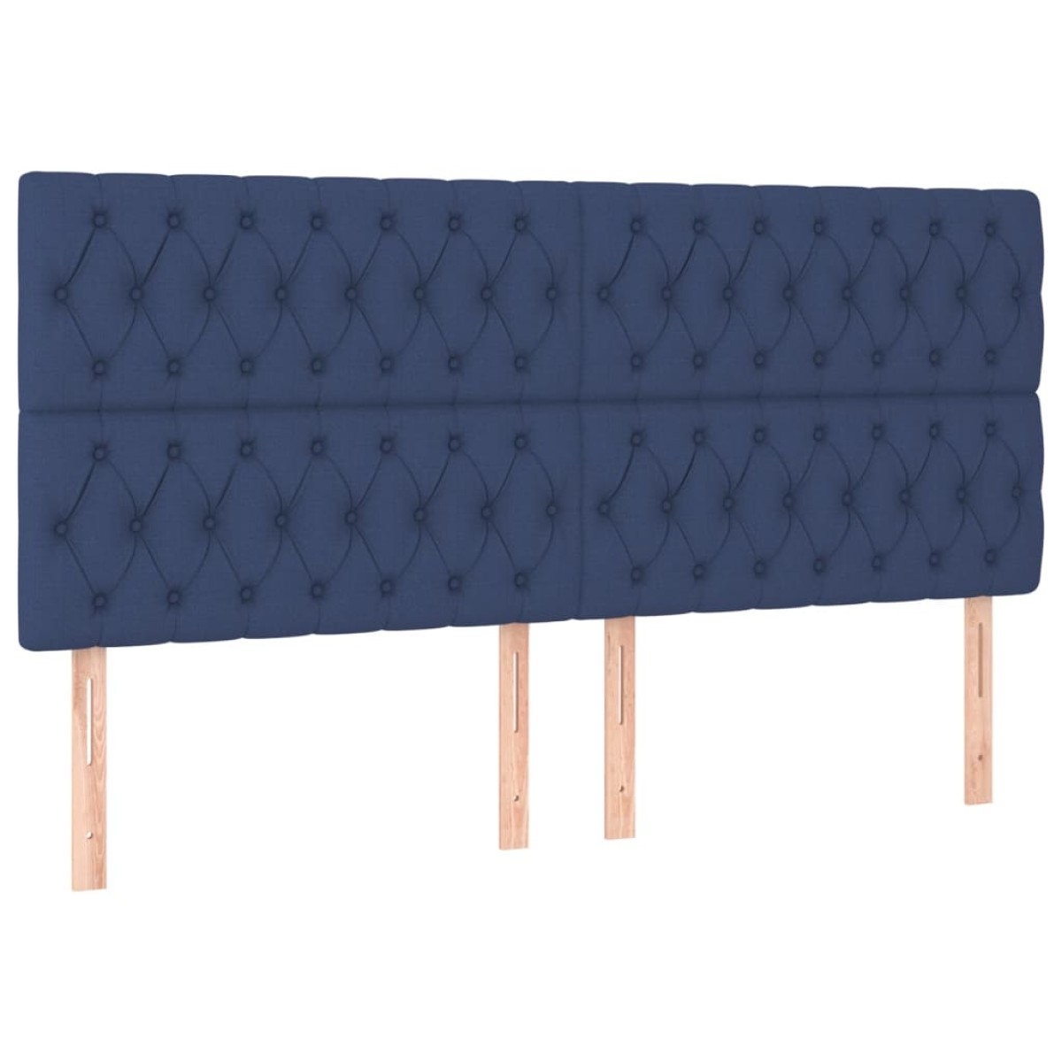 vidaXL Κρεβάτι Boxspring με Στρώμα & LED Μπλε 180x200 εκ. Υφασμάτινο