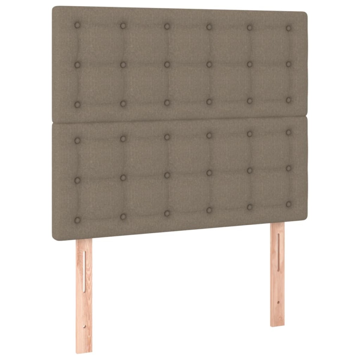 vidaXL Κρεβάτι Boxspring με Στρώμα & LED Taupe 90x200 εκ. Υφασμάτινο