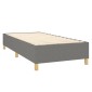 vidaXL Κρεβάτι Boxspring με Στρώμα & LED Σκ.Γκρι 100x200 εκ Υφασμάτινο