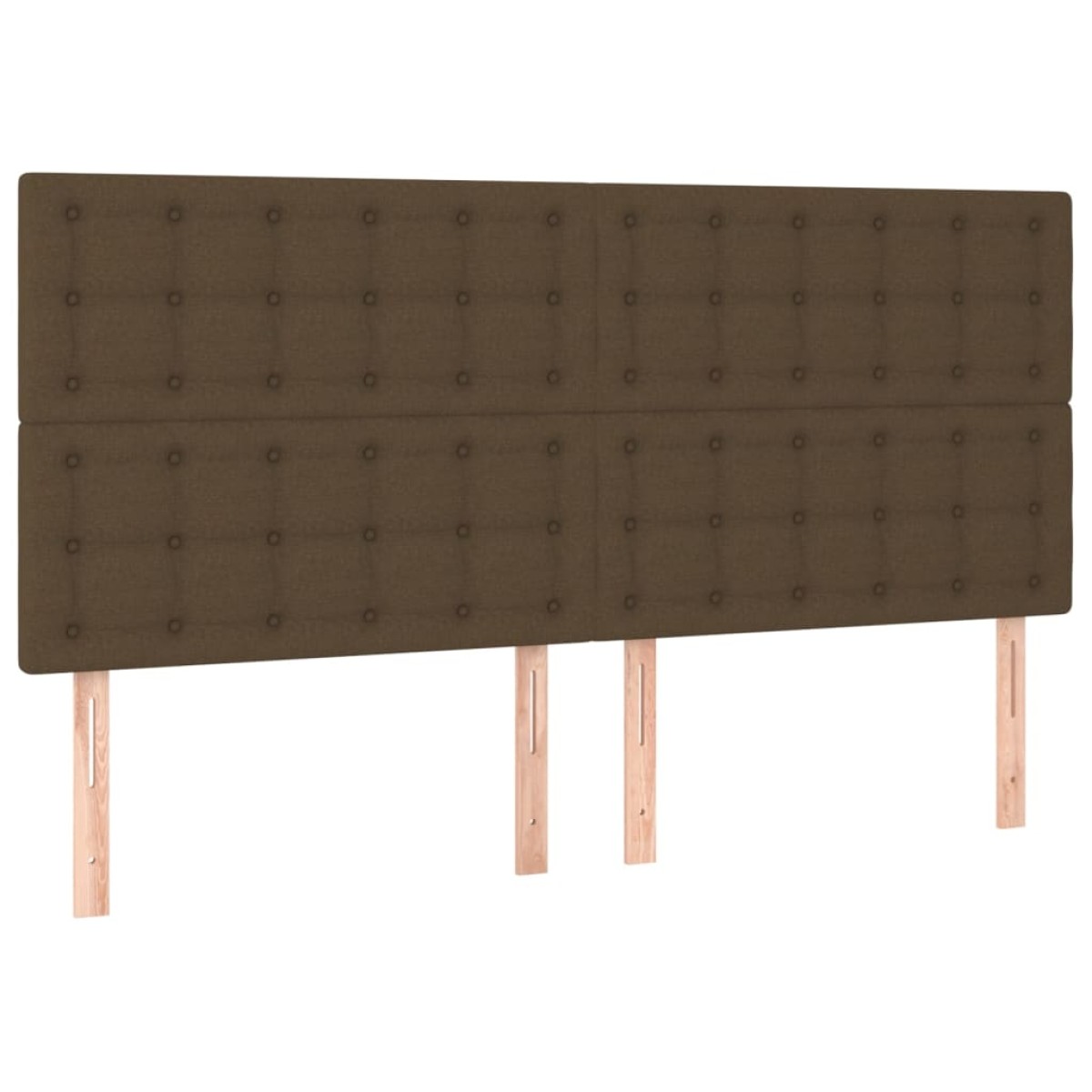 vidaXL Κρεβάτι Boxspring με Στρώμα & LED Σκ.Καφέ 160x200εκ. Υφασμάτινο