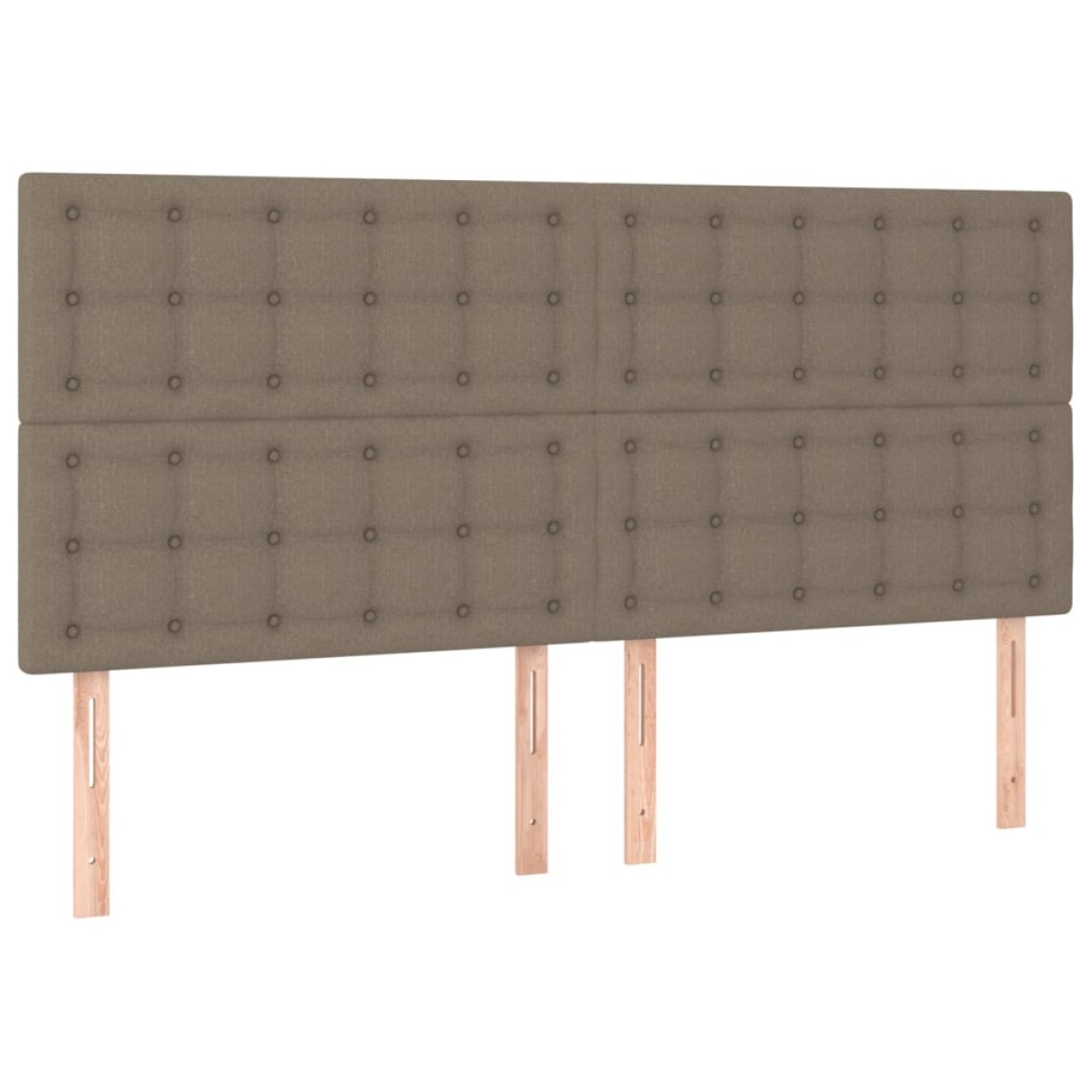 vidaXL Κρεβάτι Boxspring με Στρώμα & LED Taupe 200x200 εκ. Υφασμάτινο