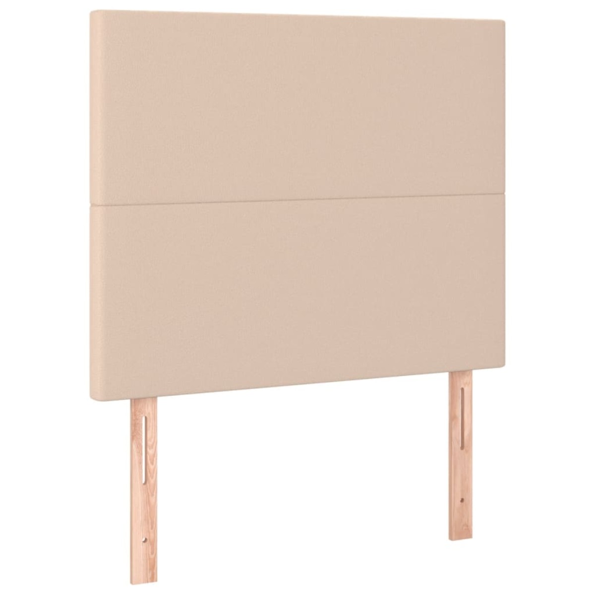 vidaXL Κρεβάτι Boxspring Στρώμα&LED Καπουτσίνο 90x200 εκ. Συνθ. Δέρμα