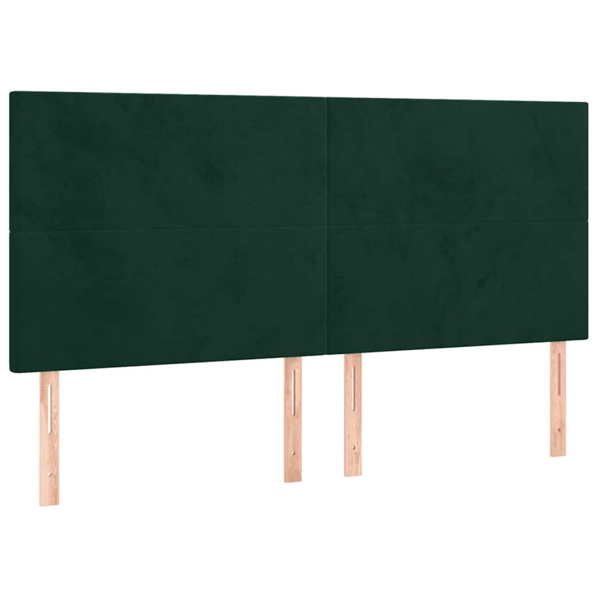 vidaXL Κρεβάτι Boxspring με Στρώμα & LED Σκ. Πράσινο 160x200εκ Βελούδο