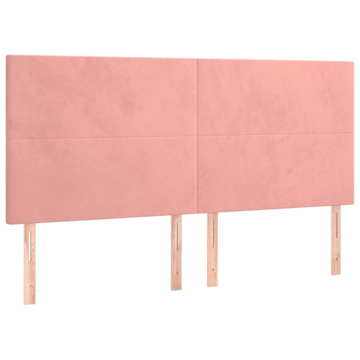 vidaXL Κρεβάτι Boxspring με Στρώμα & LED Ροζ 180x200 εκ. Βελούδινο