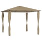 vidaXL Κιόσκι με Καλύμματα Στύλων Taupe 3 x 3 x 2,6 μ. 160 γρ./μ²