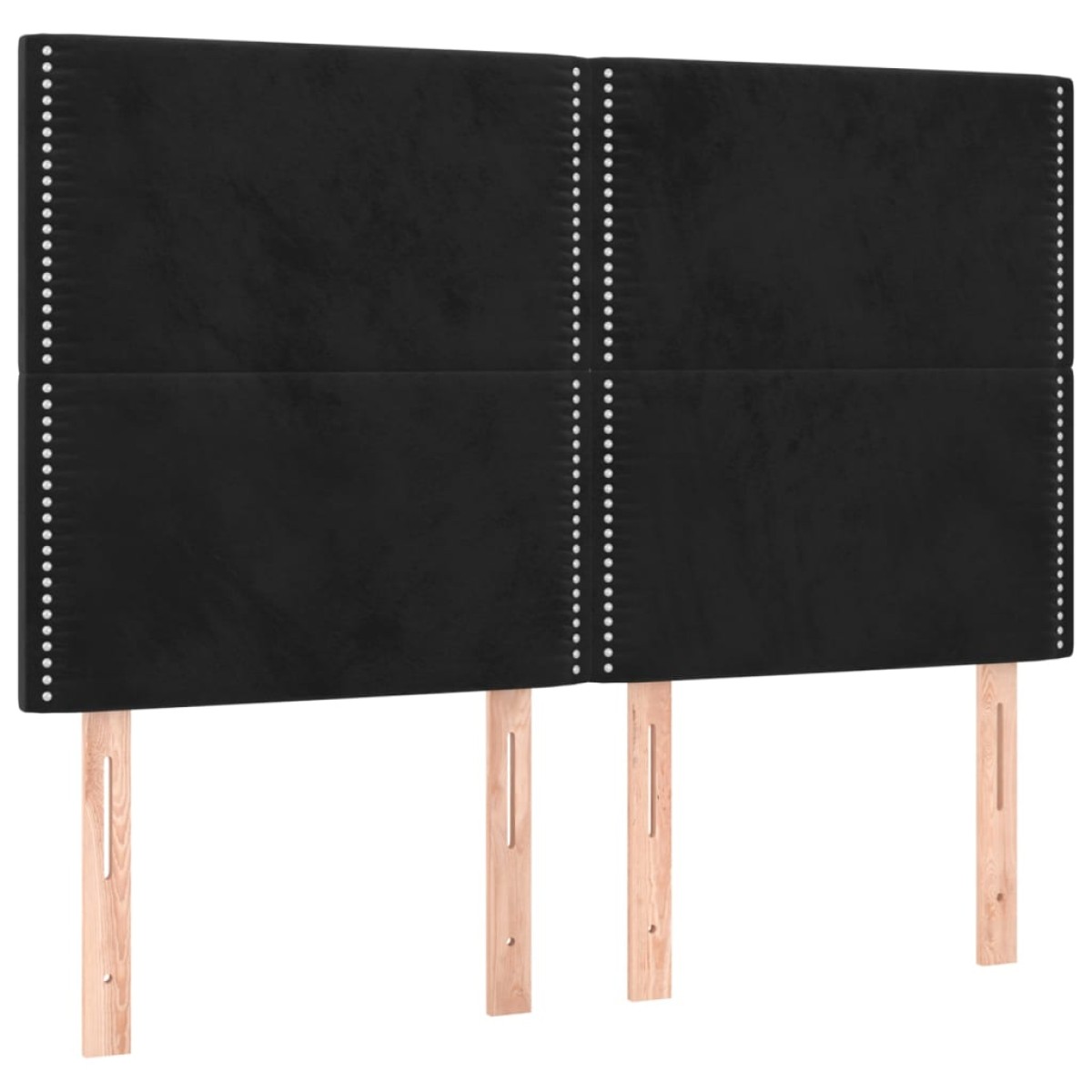 vidaXL Κρεβάτι Boxspring με Στρώμα & LED Μαύρο 140x190 εκ. Βελούδινο