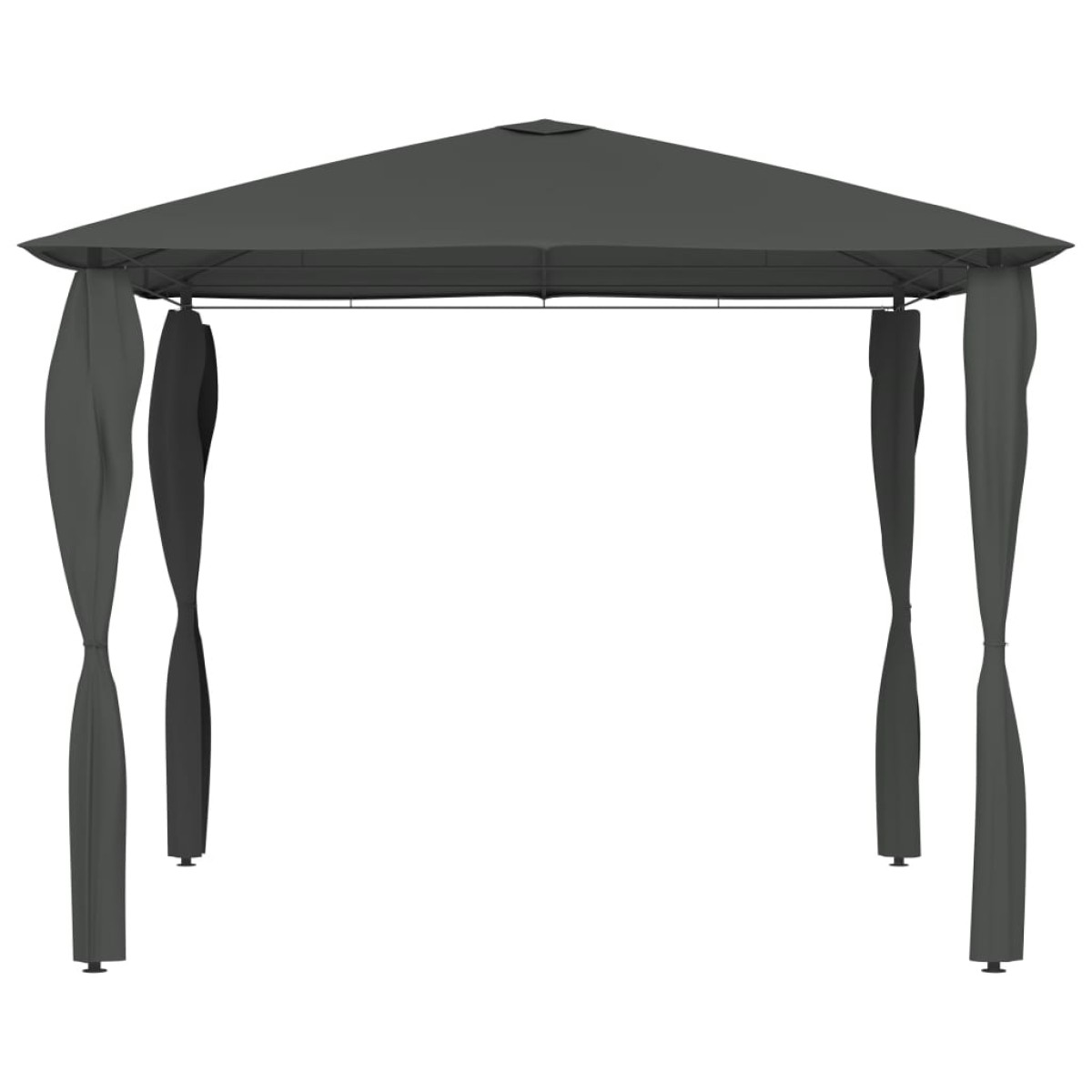 vidaXL Κιόσκι με Καλύμματα Στύλων Ανθρακί 3 x 3 x 2,6 μ. 160 γρ./μ²