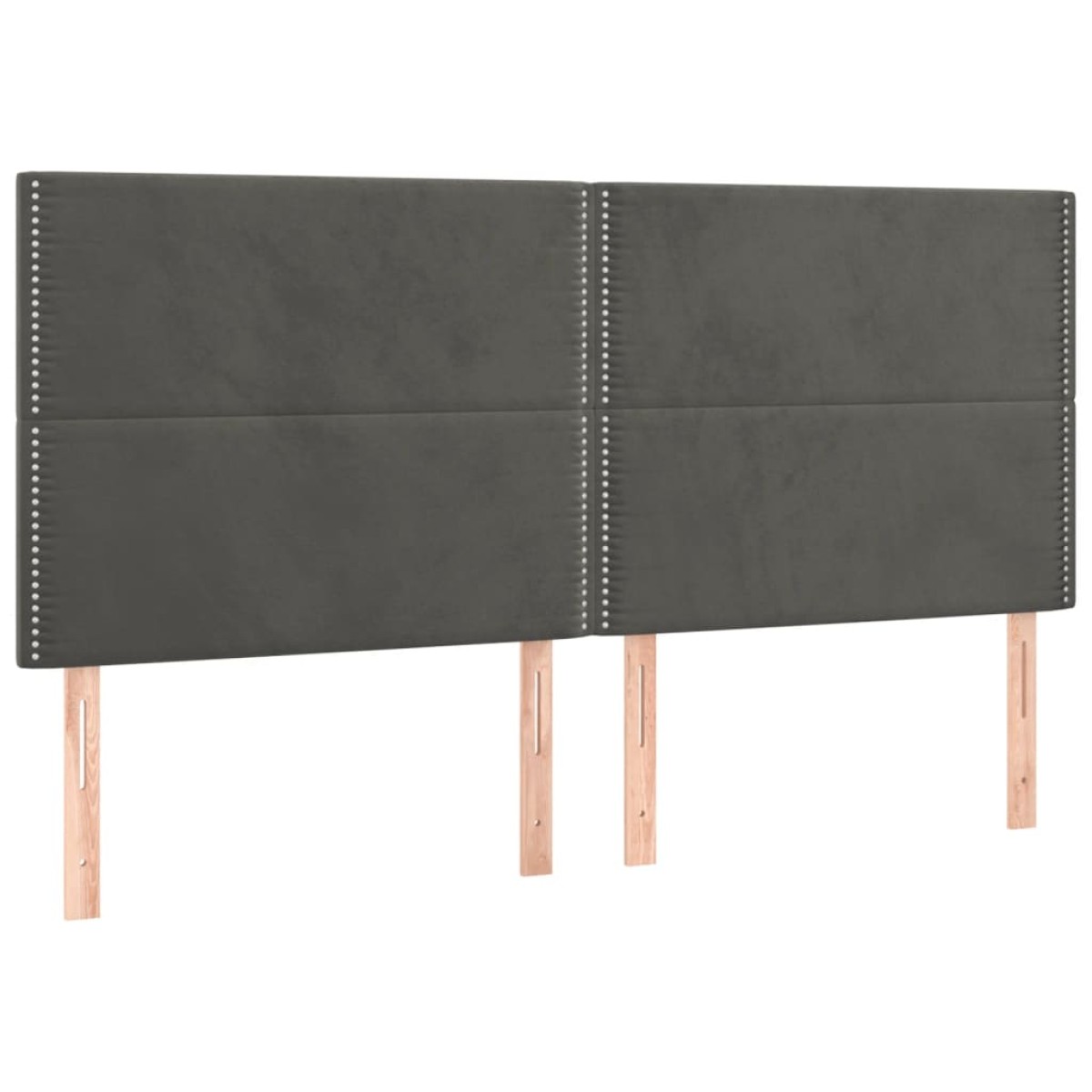 vidaXL Κρεβάτι Boxspring με Στρώμα & LED Σκ. Γκρι 160x200εκ. Βελούδινο