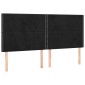 vidaXL Κρεβάτι Boxspring με Στρώμα & LED Μαύρο 160x200 εκ. Βελούδινο