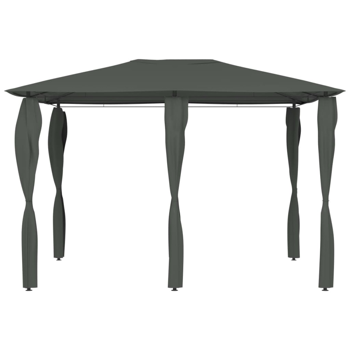 vidaXL Κιόσκι με Καλύμματα Στύλων Ανθρακί 3 x 4 x 2,6 μ. 160 γρ./μ²