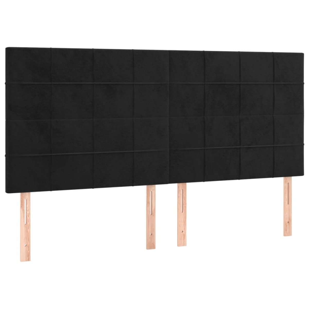 vidaXL Κρεβάτι Boxspring με Στρώμα & LED Μαύρο 160x200 εκ. Βελούδινο