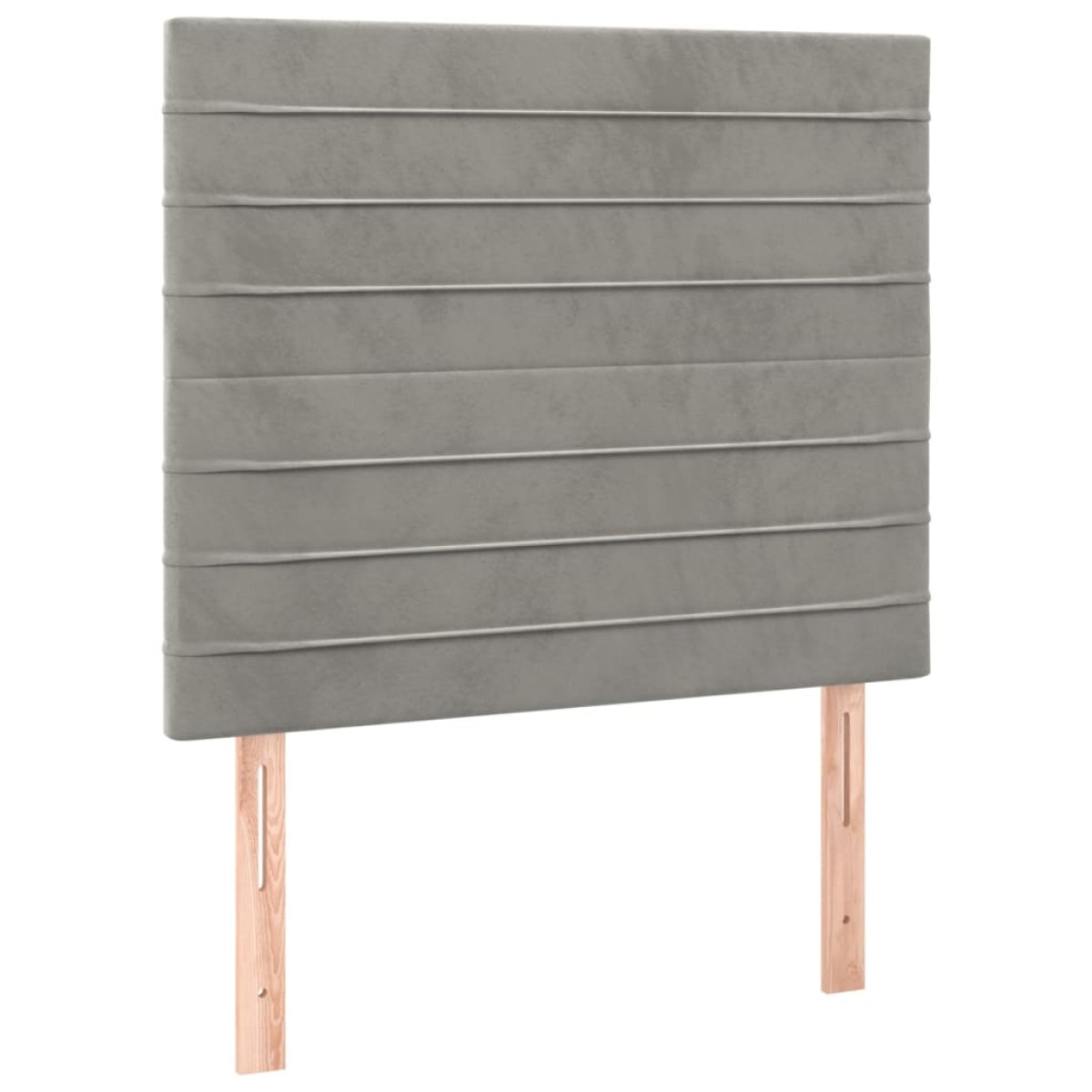 vidaXL Κρεβάτι Boxspring με Στρώμα & LED Αν.Γκρι 80x200 εκ. Βελούδινο