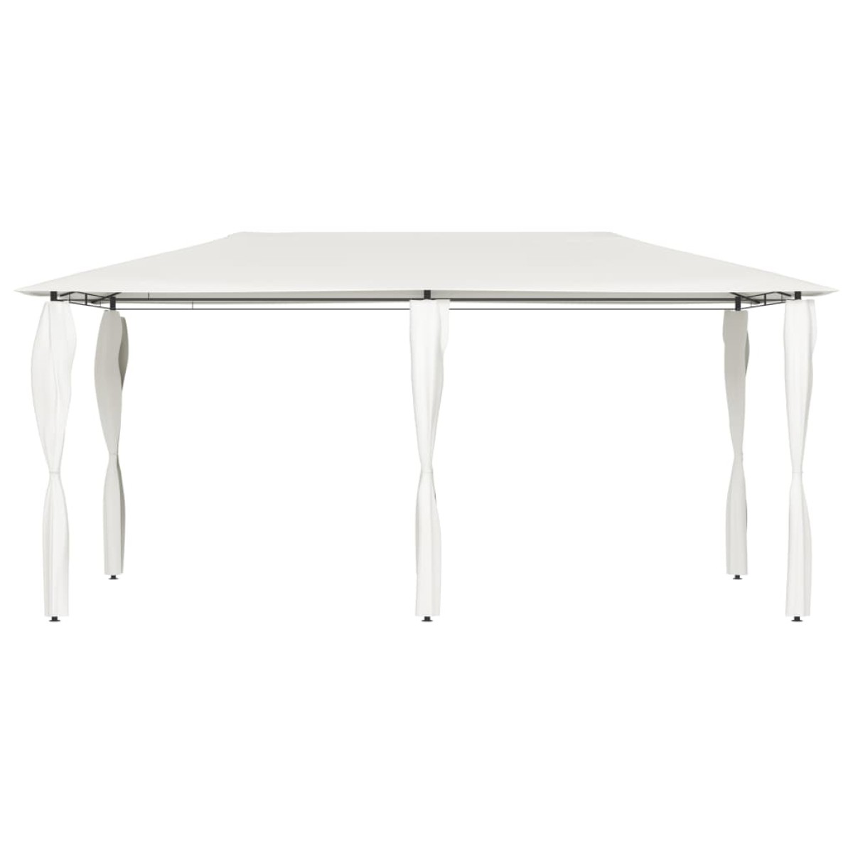 vidaXL Κιόσκι με Καλύμματα Στύλων Κρεμ 3 x 6 x 2,6 μ. 160 γρ./μ²