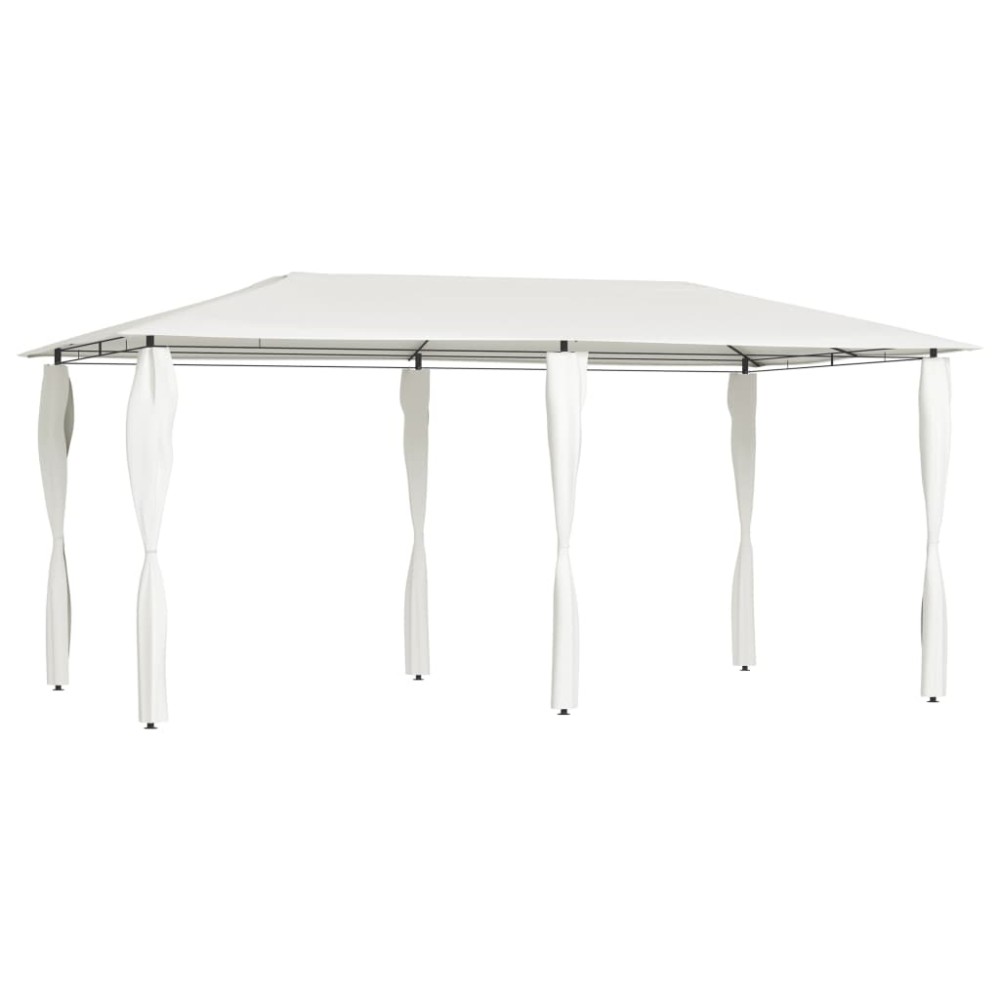 vidaXL Κιόσκι με Καλύμματα Στύλων Κρεμ 2,98x5,3x2,59 μ. 160 γρ./μ²