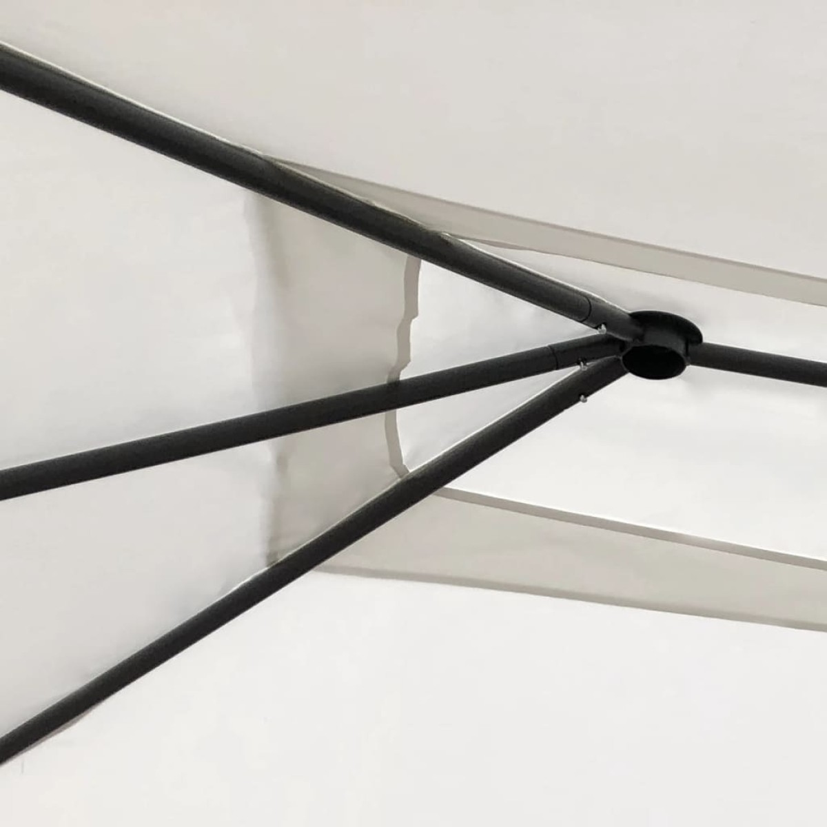 vidaXL Κιόσκι με Καλύμματα Στύλων Κρεμ 3 x 6 x 2,6 μ. 160 γρ./μ²
