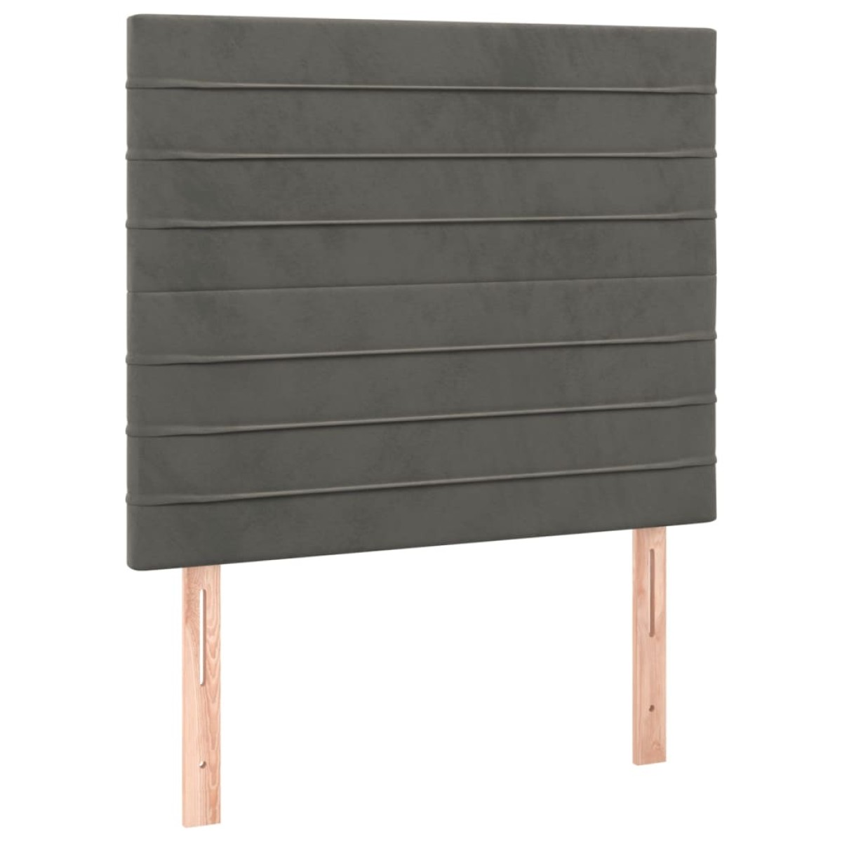 vidaXL Κρεβάτι Boxspring με Στρώμα & LED Σκ. Γκρι 120x200εκ. Βελούδινο