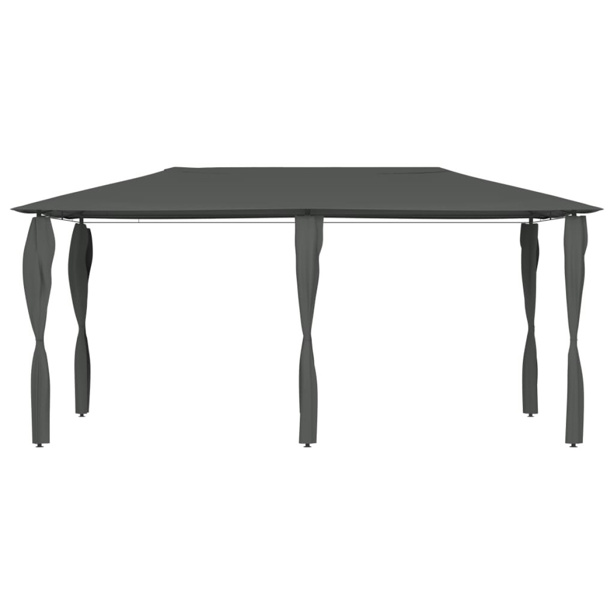 vidaXL Κιόσκι με Καλύμματα Στύλων Ανθρακί 3 x 6 x 2,6 μ. 160 γρ./μ²