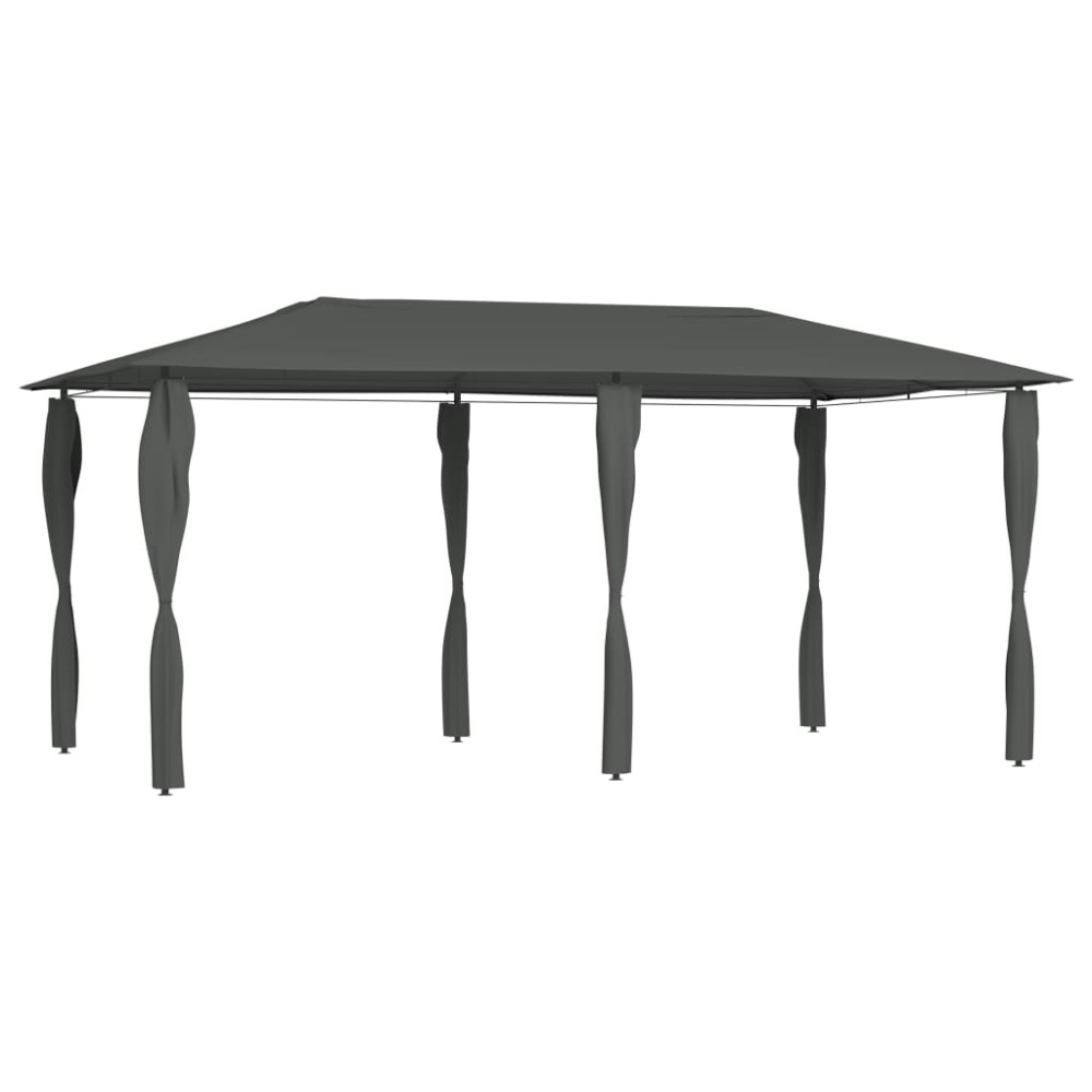 vidaXL Κιόσκι με Καλύμματα Στύλων Ανθρακί 2,98x5,3x2,59 μ. 160 γρ./μ²