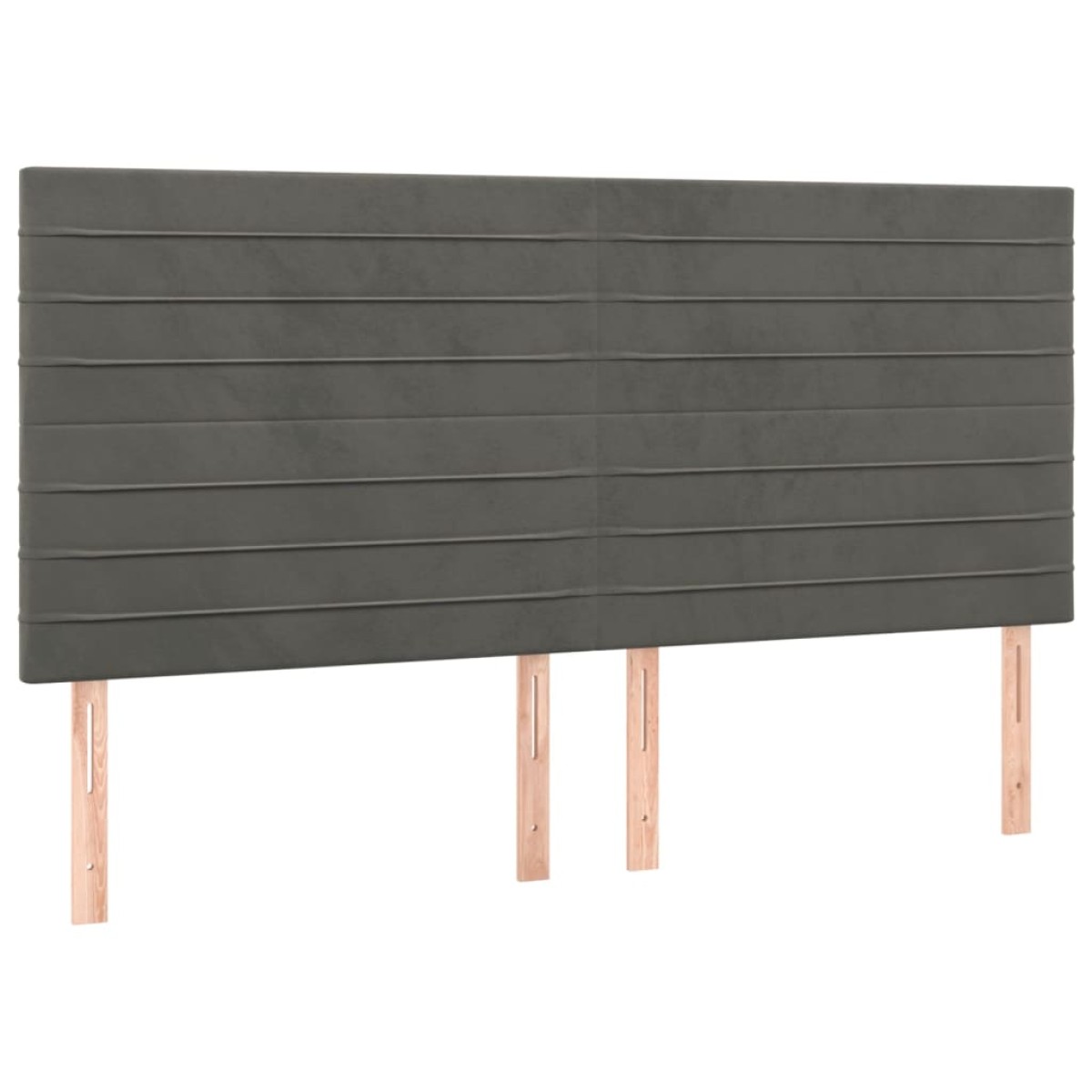 vidaXL Κρεβάτι Boxspring με Στρώμα & LED Σκ. Γκρι 180x200εκ. Βελούδινο