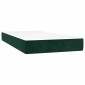 vidaXL Κρεβάτι Boxspring με Στρώμα & LED Σκ. Πράσινο 90x200 εκ Βελούδο