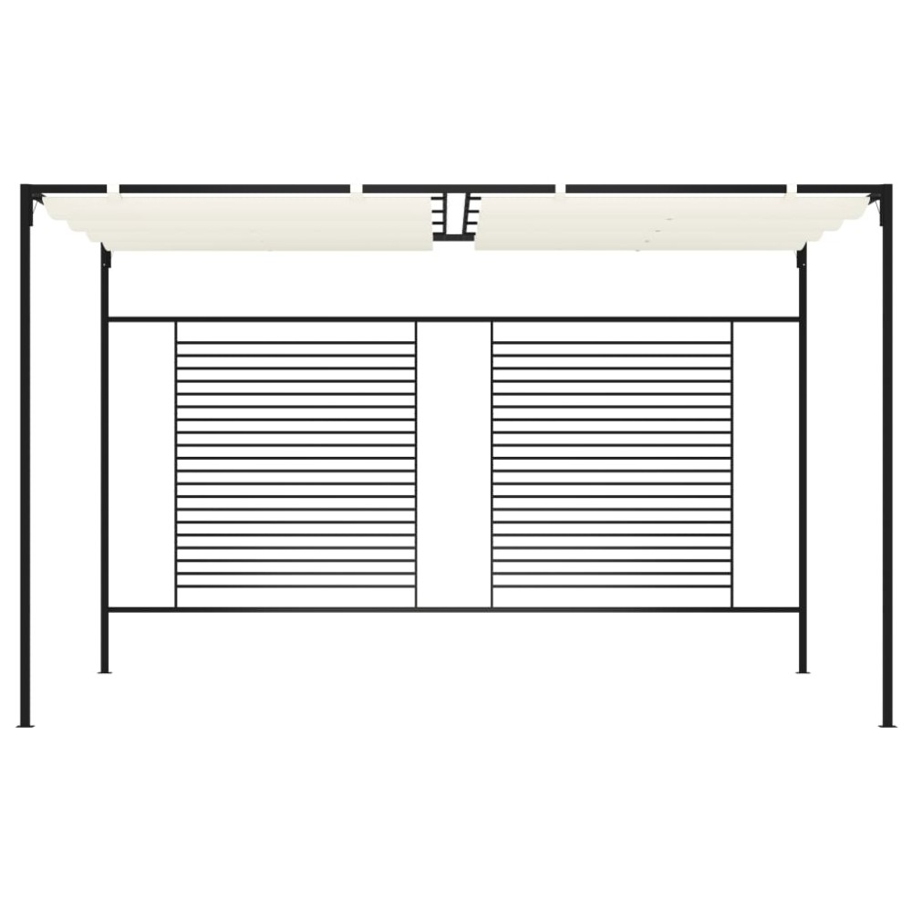 vidaXL Πέργκολα με Πτυσσόμενη Οροφή Κρεμ 3 x 4 x 2,3 μ. 180 γρ./μ²