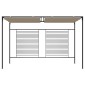 vidaXL Κιόσκι Γκρι / Μπεζ 3 x 4 x 2,3 εκ. 180 γρ./μ² με Συρόμενη Οροφή