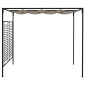 vidaXL Κιόσκι Γκρι / Μπεζ 3 x 4 x 2,3 εκ. 180 γρ./μ² με Συρόμενη Οροφή